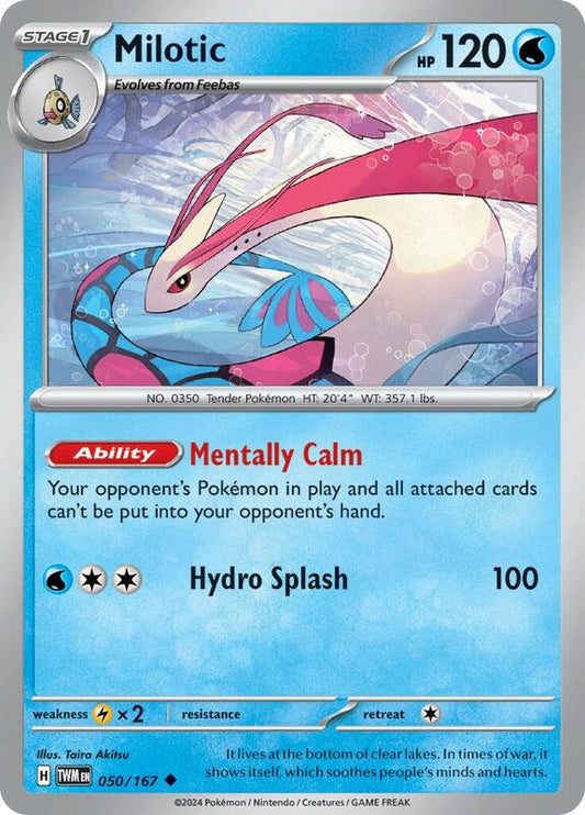 Milotic - Normal 050/167 Twilight Masquerade | Uncommon Pokemon Card