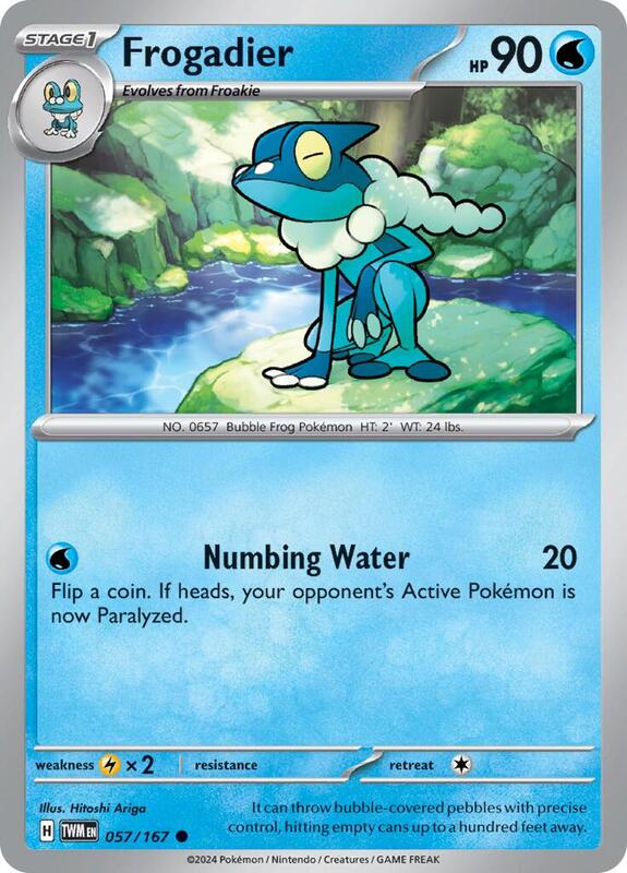 Frogadier - Reverse Holofoil 057/167 Twilight Masquerade | Common Pokemon Card