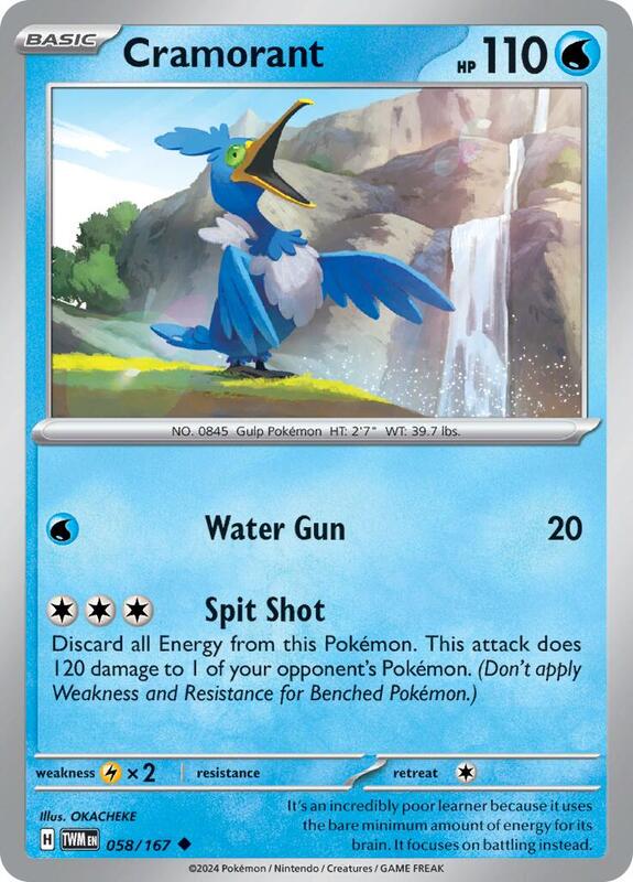 Cramorant - 058/167 - Normal 058/167 Twilight Masquerade | Uncommon Pokemon Card