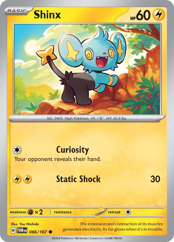 Shinx - Reverse Holofoil 066/167 Twilight Masquerade | Common Pokemon Card