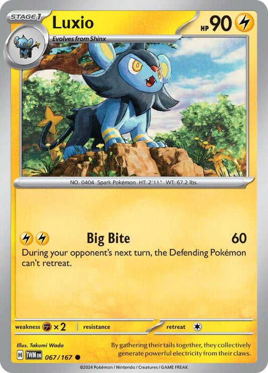 Luxio - Normal 067/167 Twilight Masquerade | Common Pokemon Card