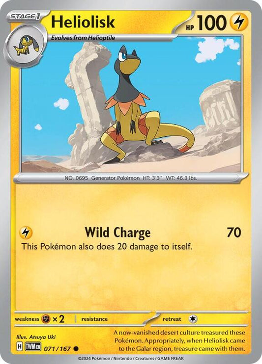 Heliolisk - 071/167 - Reverse Holofoil 071/167 Twilight Masquerade | Common Pokemon Card