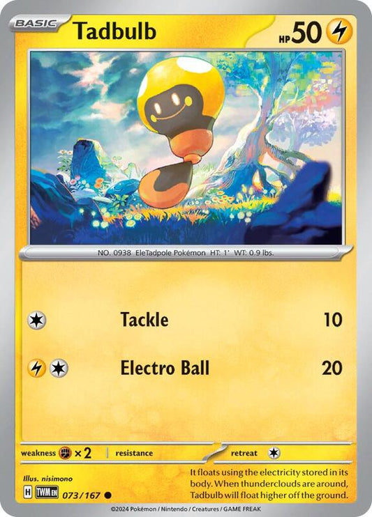 Tadbulb - Reverse Holofoil 073/167 Twilight Masquerade | Common Pokemon Card