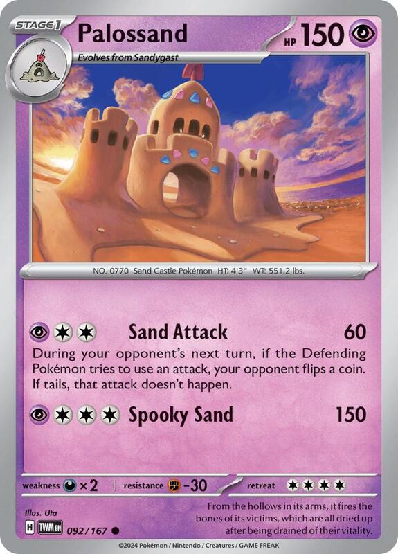 Palossand - Reverse Holofoil 092/167 Twilight Masquerade | Common Pokemon Card