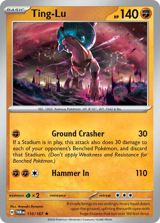 Ting-Lu - Reverse Holofoil 110/167 Twilight Masquerade | Rare Pokemon Card