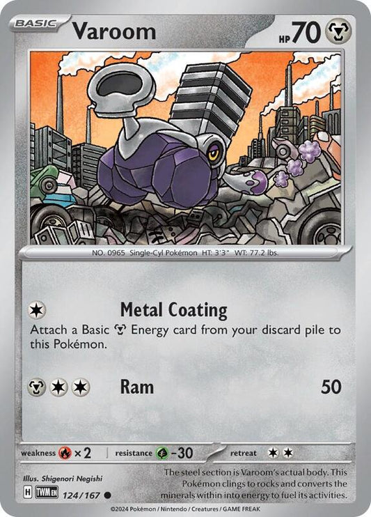 Varoom - Normal 124/167 Twilight Masquerade | Common Pokemon Card