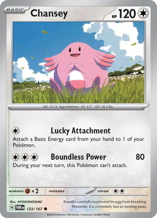 Chansey - 133/167 - Normal 133/167 Twilight Masquerade | Common Pokemon Card