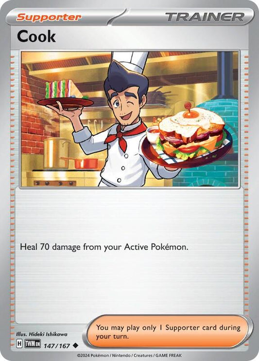 Cook - Reverse Holofoil 147/167 Twilight Masquerade | Uncommon Trainer Card