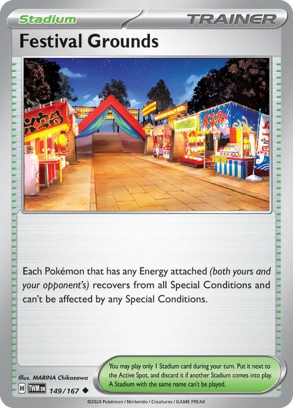 Festival Grounds - Reverse Holofoil 149/167 Twilight Masquerade | Uncommon Trainer Card