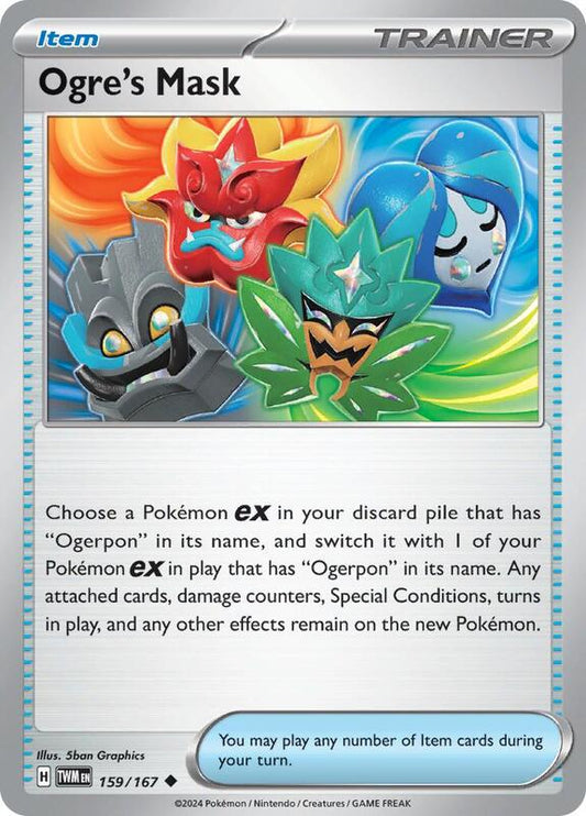 Ogre's Mask - Reverse Holofoil 159/167 Twilight Masquerade | Uncommon Trainer Card