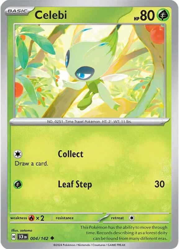 Celebi - Reverse Holofoil 004/142 Stellar Crown | Uncommon Pokemon Card