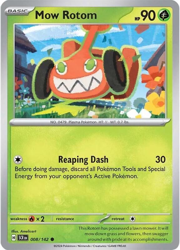 Mow Rotom - Normal 008/142 Stellar Crown | Common Pokemon Card