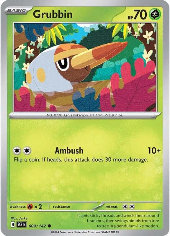 Grubbin - Normal 009/142 Stellar Crown | Common Pokemon Card