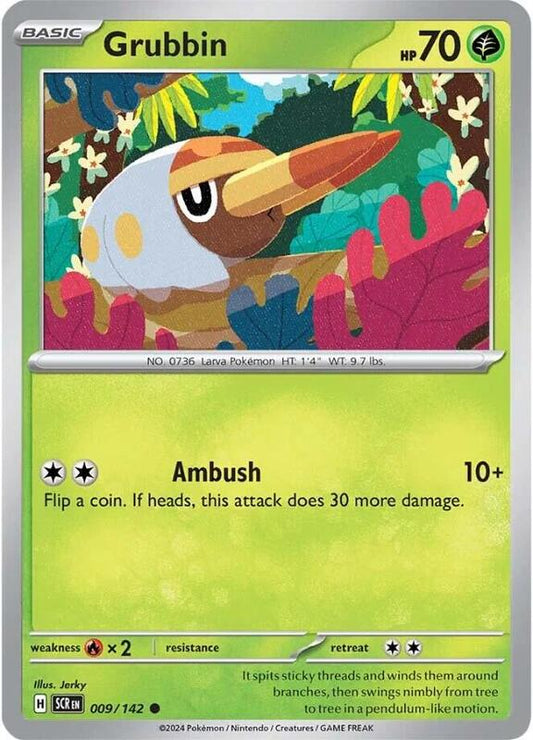 Grubbin - Normal 009/142 Stellar Crown | Common Pokemon Card
