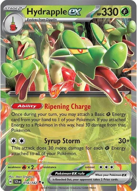 Hydrapple ex - 014/142 - Holofoil 014/142 Stellar Crown | Double Rare Pokemon Card