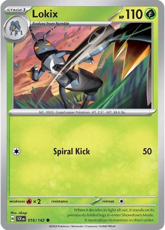 Lokix - Reverse Holofoil 016/142 Stellar Crown | Common Pokemon Card