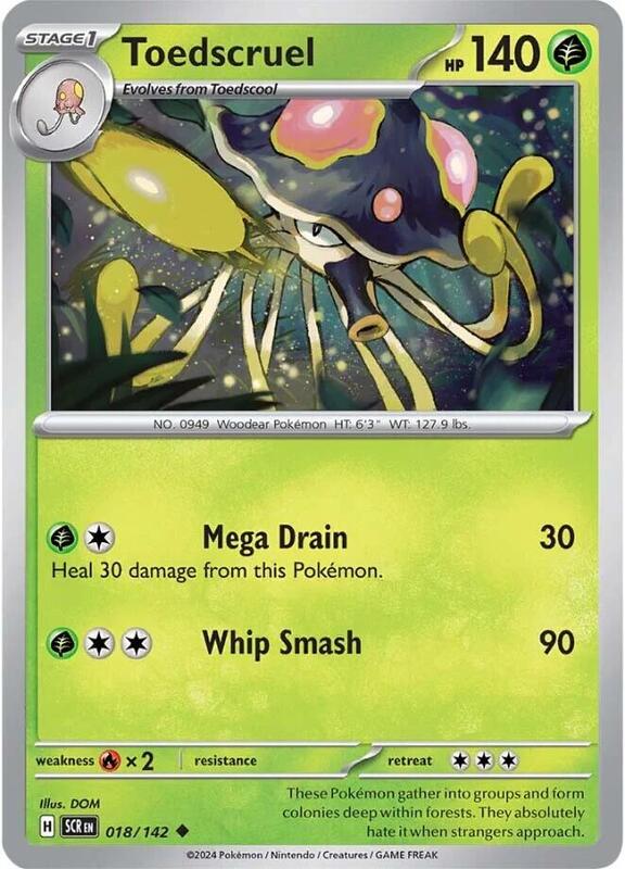 Toedscruel - Normal 018/142 Stellar Crown | Uncommon Pokemon Card