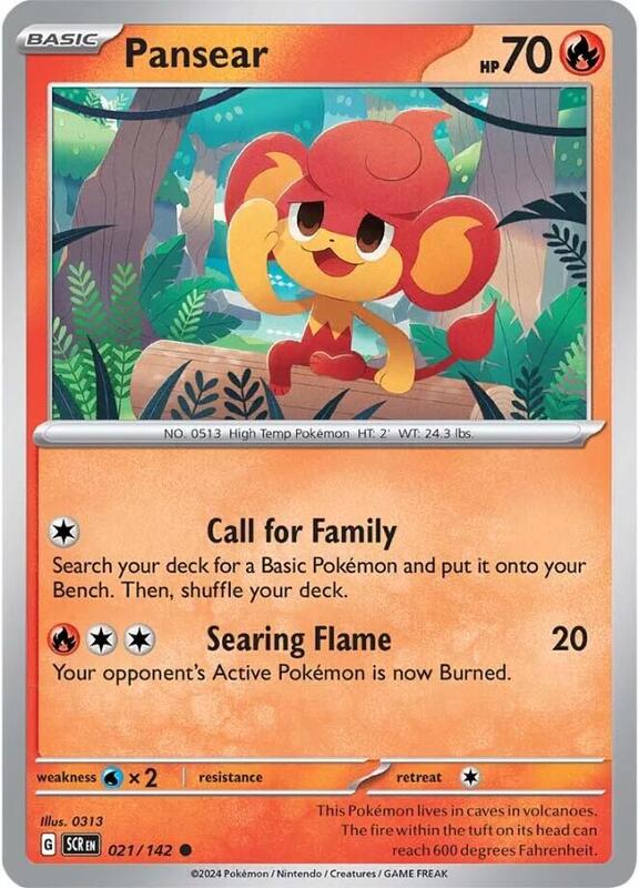 Pansear - Normal 021/142 Stellar Crown | Common Pokemon Card