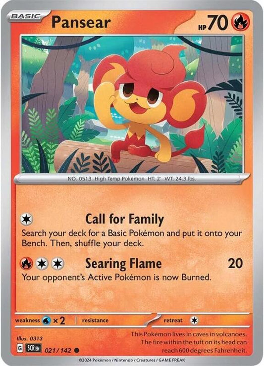 Pansear - Normal 021/142 Stellar Crown | Common Pokemon Card