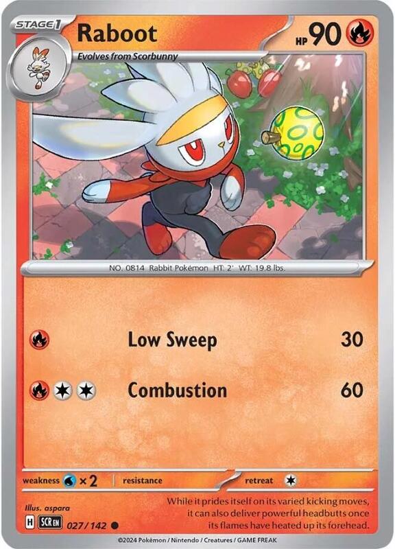 Raboot - 027/142 - Reverse Holofoil 027/142 Stellar Crown | Common Pokemon Card