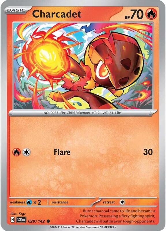 Charcadet - Reverse Holofoil 029/142 Stellar Crown | Common Pokemon Card