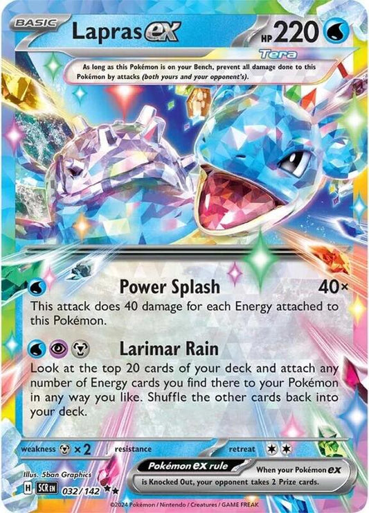 Lapras ex - 032/142 - Holofoil 032/142 Stellar Crown | Double Rare Pokemon Card