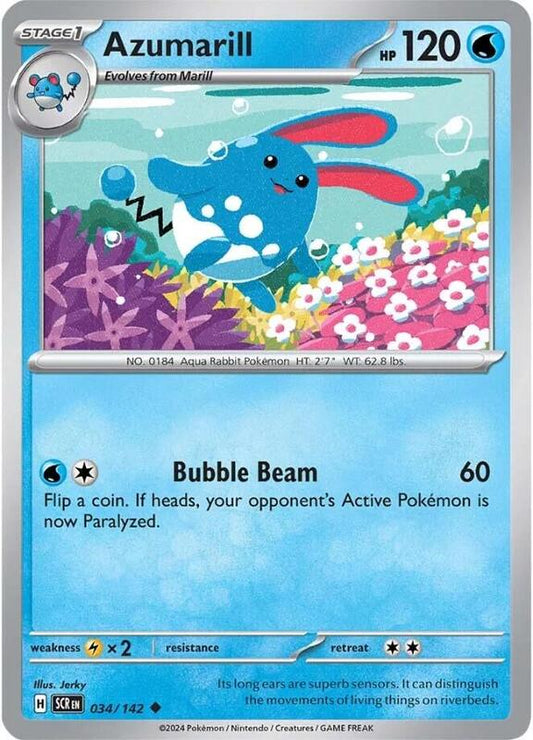 Azumarill - Reverse Holofoil 034/142 Stellar Crown | Uncommon Pokemon Card