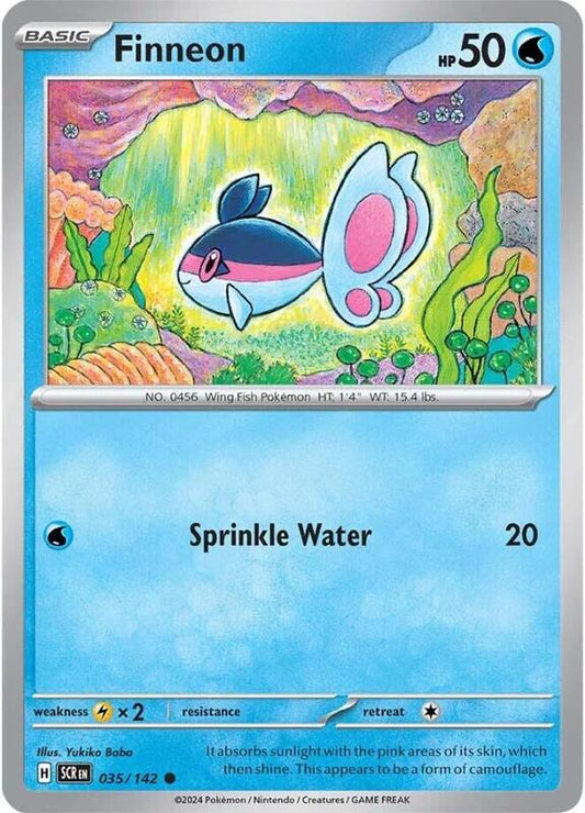 Finneon - Reverse Holofoil 035/142 Stellar Crown | Common Pokemon Card