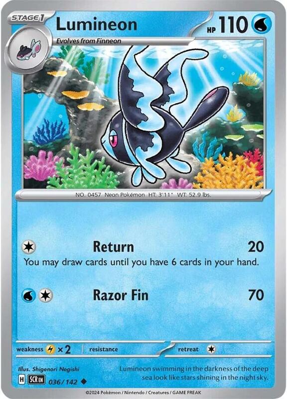 Lumineon - Reverse Holofoil 036/142 Stellar Crown | Uncommon Pokemon Card
