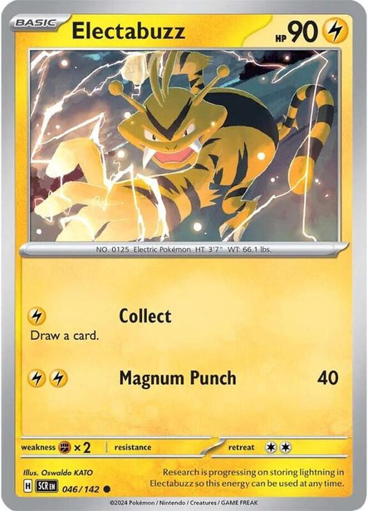Electabuzz - Reverse Holofoil 046/142 Stellar Crown | Common Pokemon Card