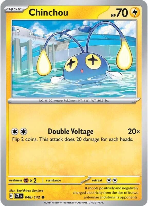 Chinchou - Reverse Holofoil 048/142 Stellar Crown | Common Pokemon Card