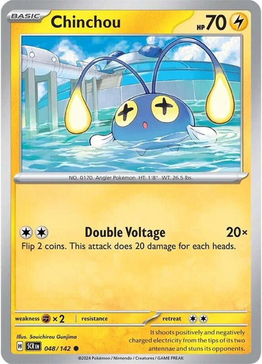 Chinchou - Reverse Holofoil 048/142 Stellar Crown | Common Pokemon Card