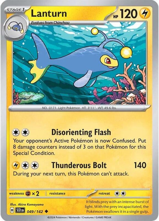 Lanturn - Reverse Holofoil 049/142 Stellar Crown | Uncommon Pokemon Card