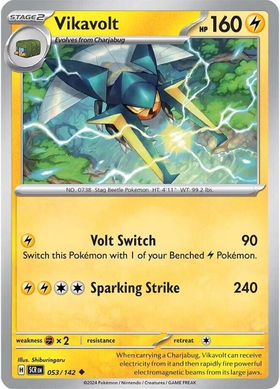 Vikavolt - Reverse Holofoil 053/142 Stellar Crown | Uncommon Pokemon Card
