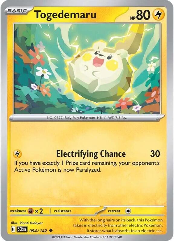 Togedemaru - Normal 054/142 Stellar Crown | Uncommon Pokemon Card