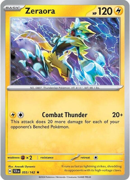 Zeraora - 055/142 - Reverse Holofoil 055/142 Stellar Crown | Rare Pokemon Card