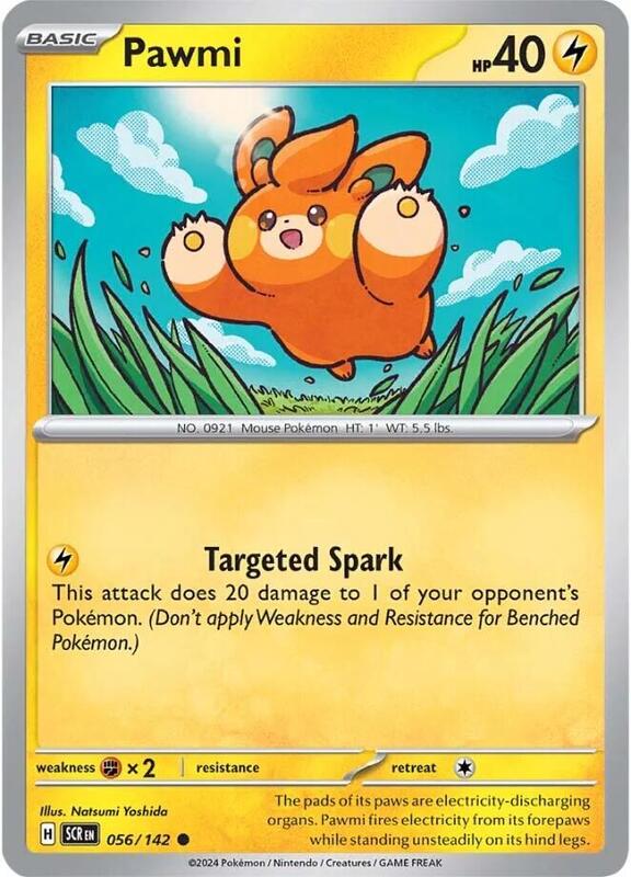 Pawmi - Reverse Holofoil 056/142 Stellar Crown | Common Pokemon Card