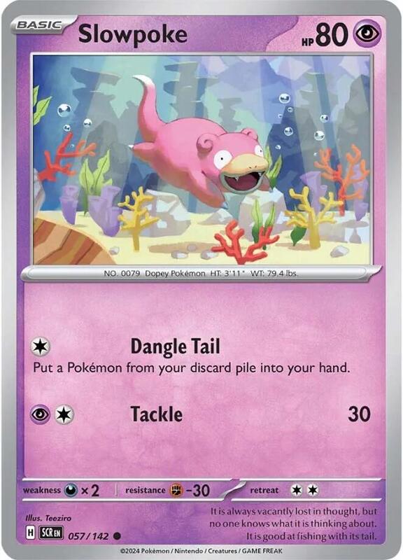 Slowpoke - Reverse Holofoil 057/142 Stellar Crown | Common Pokemon Card