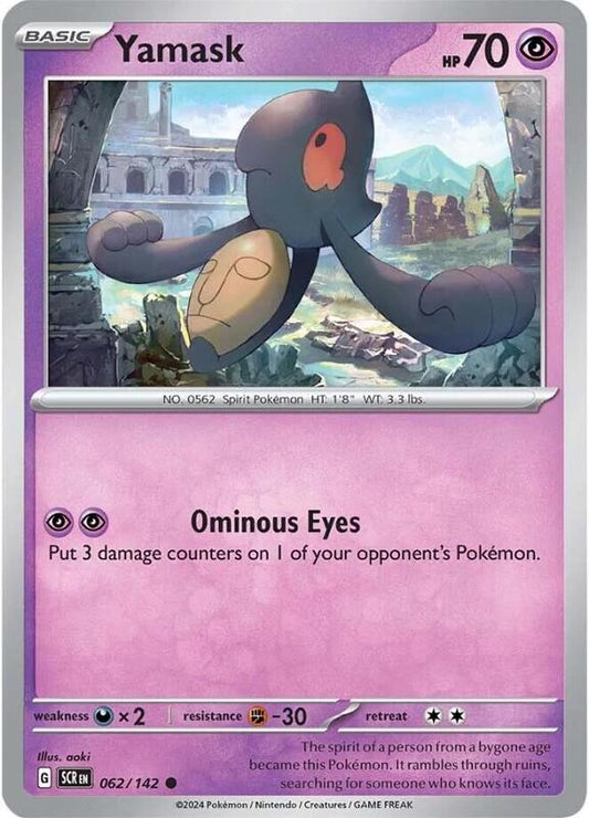 Yamask - Normal 062/142 Stellar Crown | Common Pokemon Card
