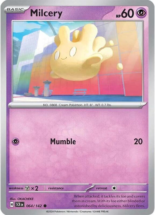 Milcery - 064/142 - Reverse Holofoil 064/142 Stellar Crown | Common Pokemon Card