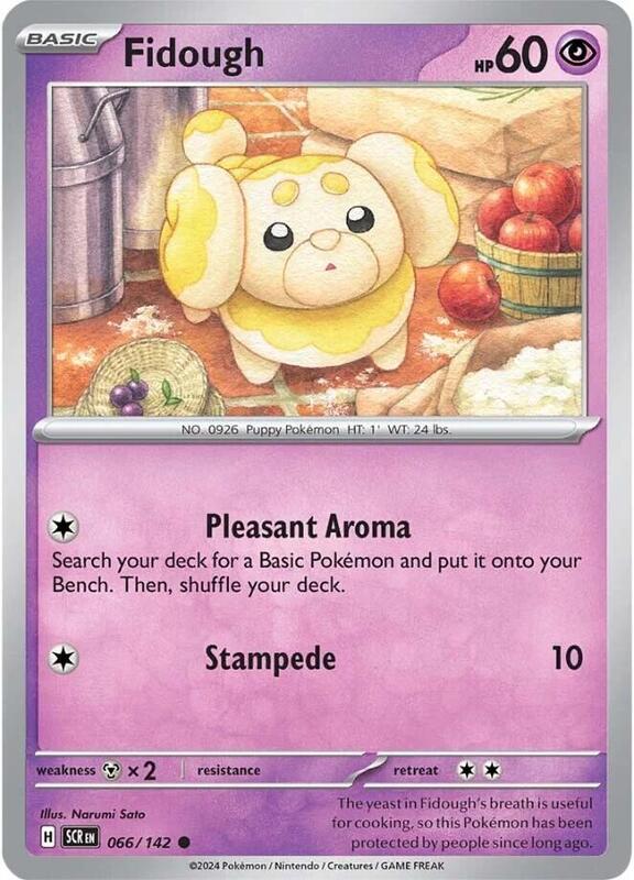 Fidough - Reverse Holofoil 066/142 Stellar Crown | Common Pokemon Card