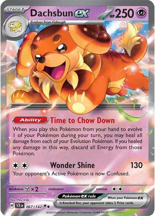 Dachsbun ex - 067/142 - Holofoil 067/142 Stellar Crown | Double Rare Pokemon Card