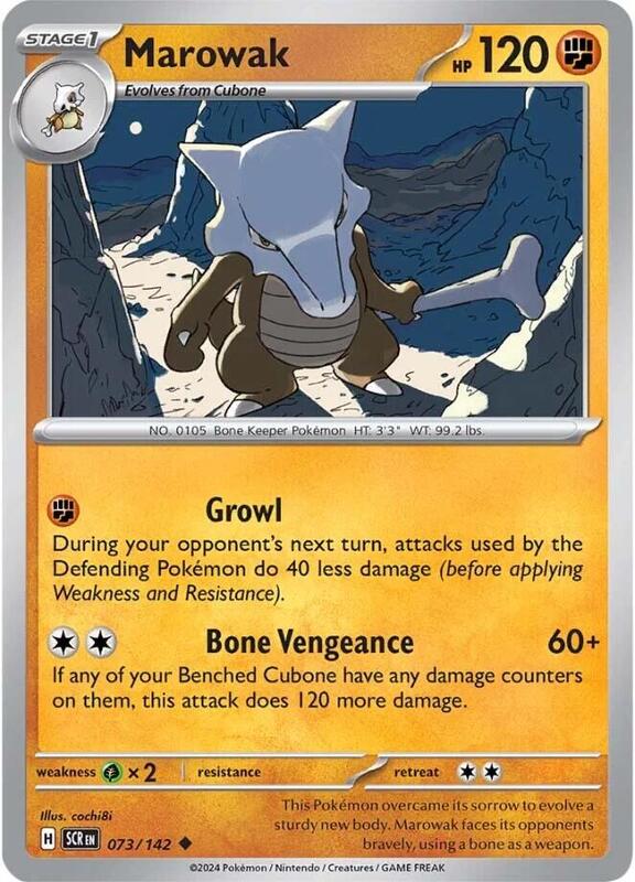 Marowak - Reverse Holofoil 073/142 Stellar Crown | Uncommon Pokemon Card