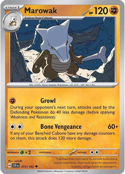 Marowak - Normal 073/142 Stellar Crown | Uncommon Pokemon Card