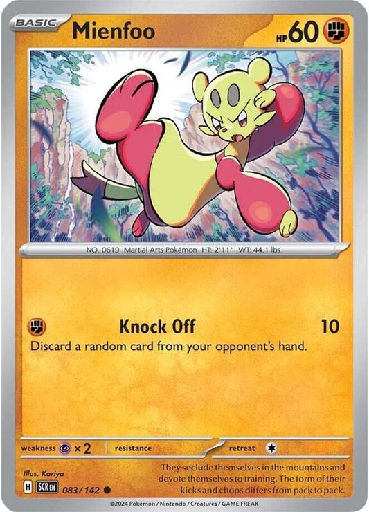 Mienfoo - Reverse Holofoil 083/142 Stellar Crown | Common Pokemon Card