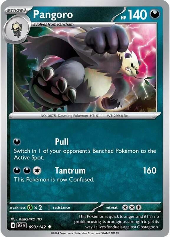 Pangoro - Reverse Holofoil 093/142 Stellar Crown | Uncommon Pokemon Card