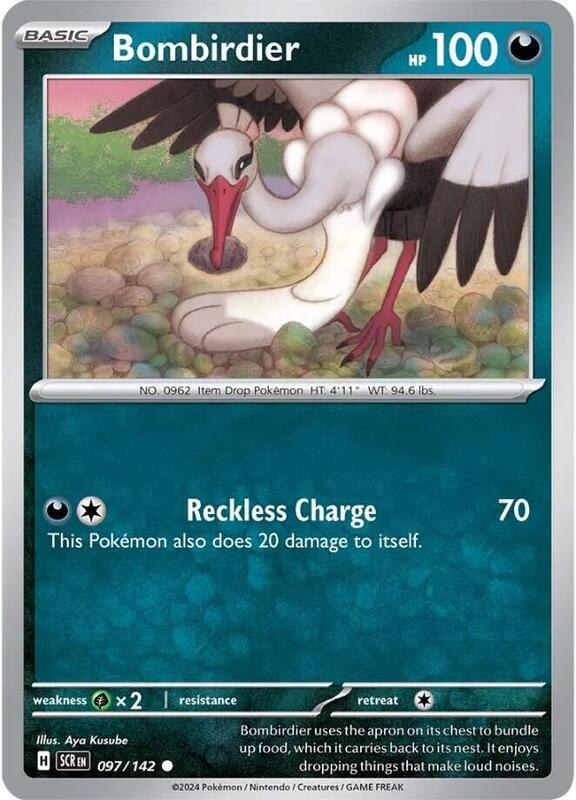 Bombirdier - Reverse Holofoil 097/142 Stellar Crown | Common Pokemon Card