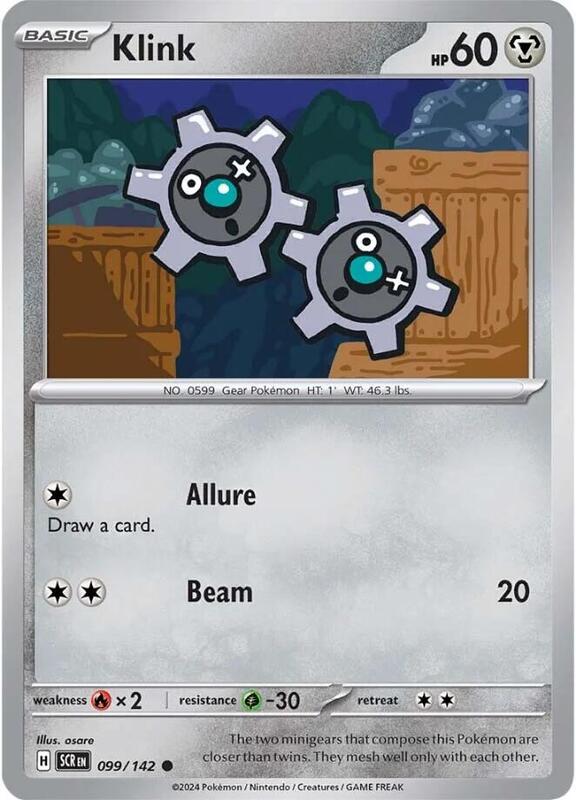 Klink - Normal 099/142 Stellar Crown | Common Pokemon Card
