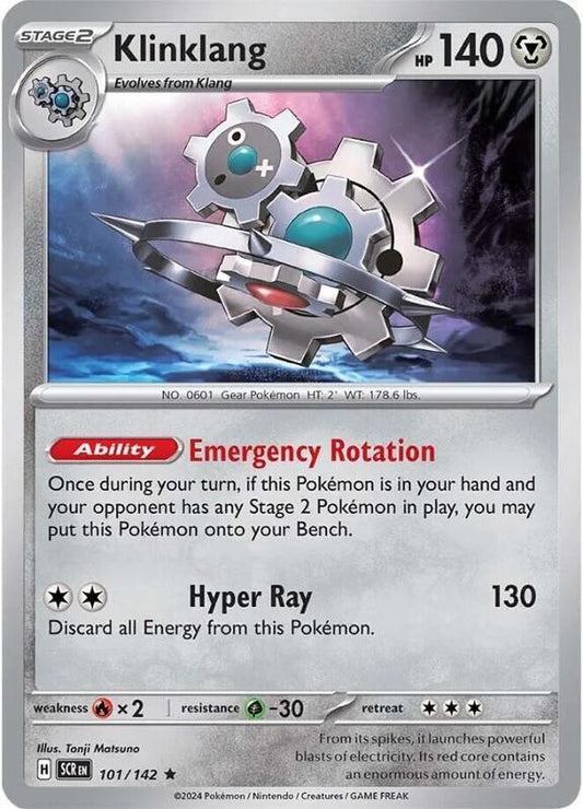Klinklang - Reverse Holofoil 101/142 Stellar Crown | Rare Pokemon Card