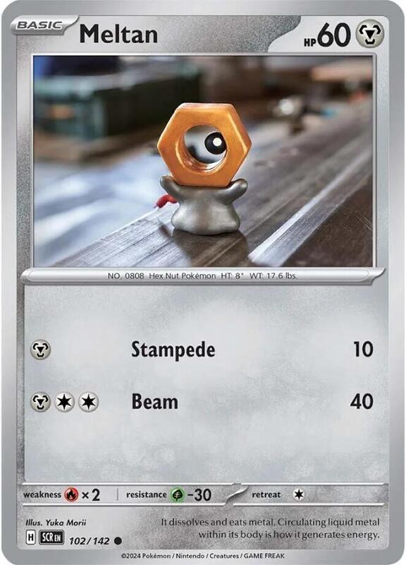 Meltan - 102/142 - Normal 102/142 Stellar Crown | Common Pokemon Card
